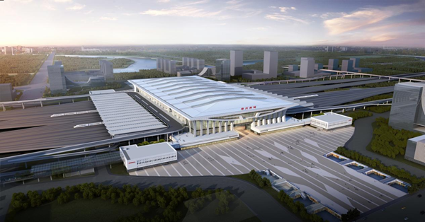 4新建鄭州至周口至阜陽(yáng)鐵路鄭州南站及相關(guān)工程項目鳥(niǎo)瞰效果圖.png